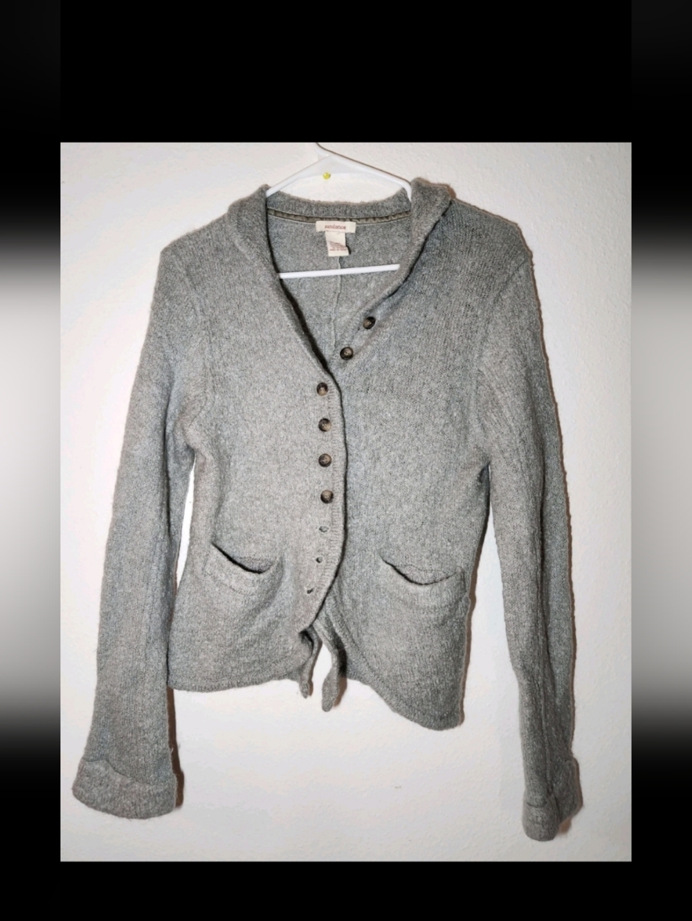 Sundance Women's Size XS Gray Button-Down Wool/Mohair Cardigan